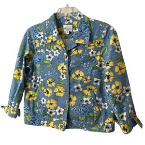 New The Tog Shop PM Button Front Floral Jacket